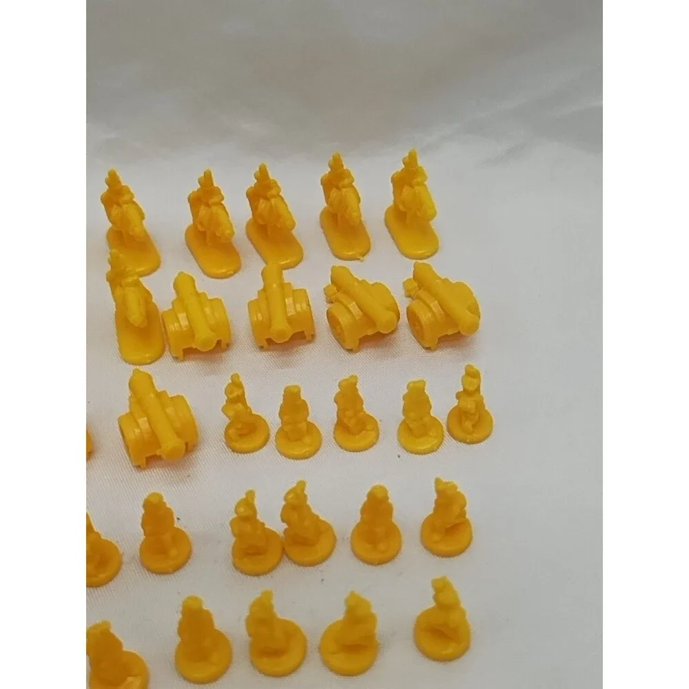 Set Of (60) 1993 Risk Yellow Board Game Player Pieces